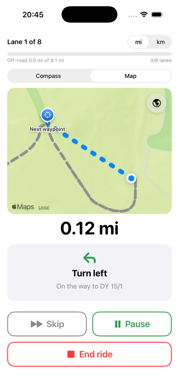 Guided map mode